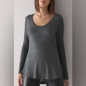 ♟️NWT - White House Black Market Go long-over-lean sleek long-sleeve tunic tee L